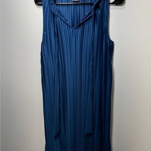 DKNY Vibrant Blue Pleated Dress